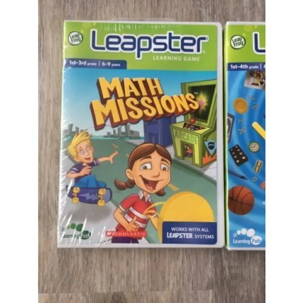 New Leapster Learning Game-MATH MISSIONS 1st-3rd& Leapster 1st-4th Grade.I SPY.